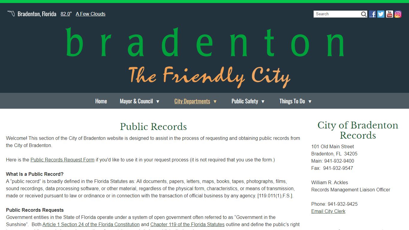 Public Records - Bradenton, Florida